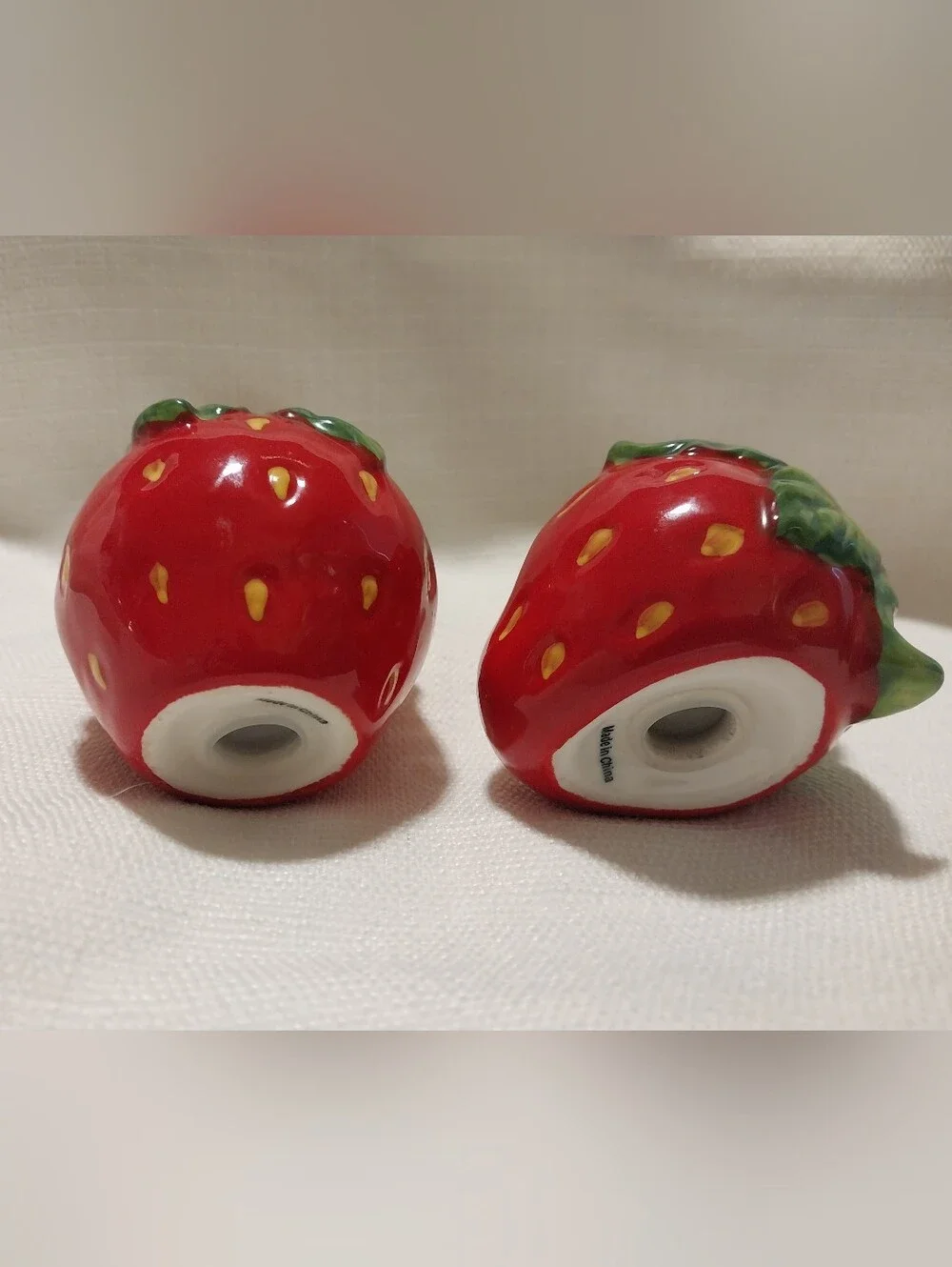 Cost Plus World Market Ceramic Strawberry Salt & Pepper Skakers